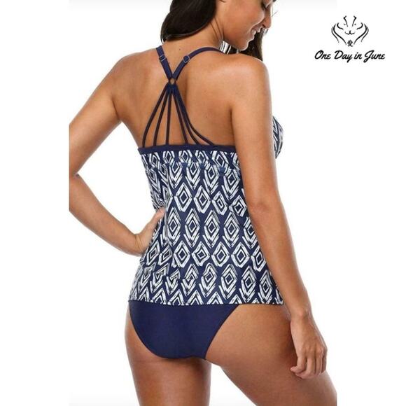 Blue Patterned Bikini - Picture 2 of 4